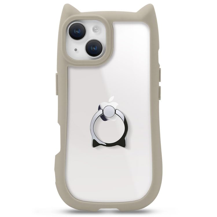 Amazon.co.jp: ZENIX DESIGN TECH iPhone 用 ケース 猫耳 クリア 背面